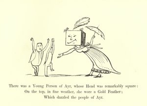 Havia um jovem de Ayr, cuja cabeça era notavelmente quadrada de Edward Lear