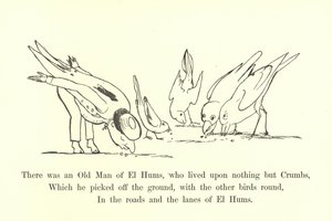 Havia um velho homem de El Hums, que viveu sobre nada além de migalhas de Edward Lear