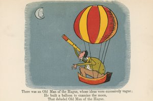 Havia um Velho de Haia, cujas idéias eram excessivamente vagas, de "Um livro de tolices", publicado por Frederick Warne and Co., Londres, c.1875. de Edward Lear