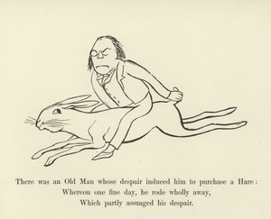 Havia um velho, cujo desespero induziu-o a comprar uma lebre de Edward Lear