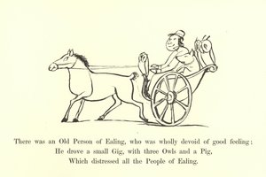 Havia uma Pessoa Idosa de Ealing, que era totalmente desprovida de bons sentimentos de Edward Lear