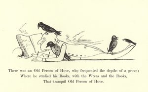 Houve uma pessoa idosa de Hove, que freqüentou as profundezas de um bosque de Edward Lear