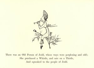 Havia uma Velha Pessoa de Jodd, cujos caminhos eram desconcertantes e estranhos de Edward Lear