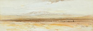 Duas vistas de Tebas de Edward Lear
