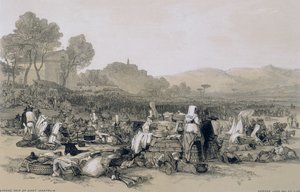 Visões em Roma e seus arredores: feira de SantAnatolia de Edward Lear