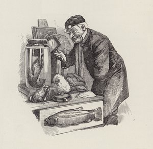 Ilustração para The Water-Babies de Charles Kingsley (gravura) de Edward Linley (after) Sambourne
