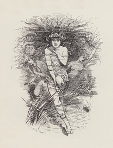 Ilustração para The Water-Babies de Charles Kingsley (gravura) de Edward Linley (after) Sambourne