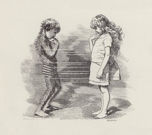 Ilustração para The Water-Babies de Charles Kingsley (gravura) de Edward Linley (after) Sambourne