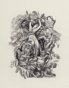Ilustração para The Water-Babies de Charles Kingsley (gravura) de Edward Linley (after) Sambourne