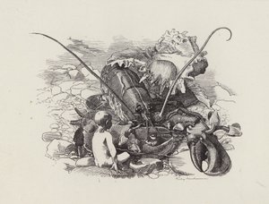 Ilustração para The Water-Babies de Charles Kingsley (gravura) de Edward Linley (after) Sambourne