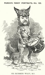 Soco cartoon: Henry Drummond Wolff, político conservador inglês (gravura) de Edward Linley (after) Sambourne