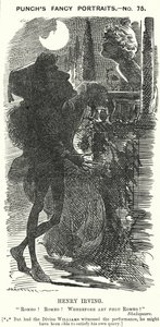 Soco cartoon: Henry Irving, ator inglês (gravura) de Edward Linley (after) Sambourne