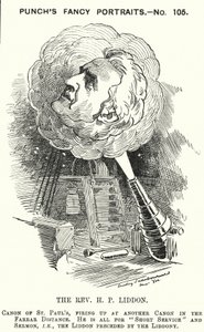 Soco cartoon: Henry Liddon, teólogo inglês (gravura) de Edward Linley (after) Sambourne