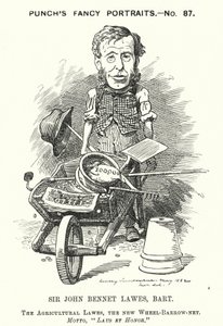 Soco cartoon: John Bennet Lawes, empresário inglês e cientista agrícola (gravura) de Edward Linley (after) Sambourne