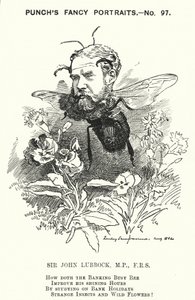 Desenho animado de soco: John Lubbock de Edward Linley (after) Sambourne