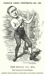 Soco cartoon: John Morley, político liberal inglês (gravura) de Edward Linley (after) Sambourne
