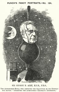 Soco cartoon: Sir George Biddell Airy, Astrónomo Inglês Real (gravura) de Edward Linley (after) Sambourne