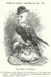 Soco cartoon: Sir Henry Hawkins de Edward Linley (after) Sambourne