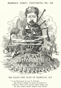 Soco cartoon: William Douglas Hamilton de Edward Linley (after) Sambourne