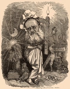 Desenho animado de Wilkie Collins (1824-1889) romancista