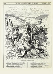 Desportistas rivais. Digo agora, como já disse antes, que há espaço suficiente..., 1878. de Edward Linley Sambourne