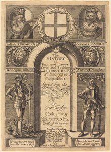 Frontispício para "A História de São Jorge da Capadócia" de Peter Heylyn de Edward Marshall