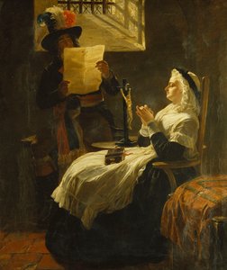 Marie Antoinette ouvindo o ato de acusação no dia anterior ao julgamento de 1859
