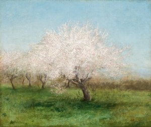 Macieiras num prado 1890 (Óleo sobre tela) de Edward Mitchell Bannister