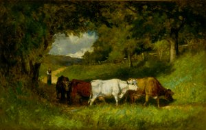 Conduzir as vacas para casa de Edward Mitchell Bannister