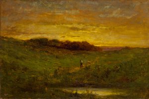 Pôr do sol, 1883. de Edward Mitchell Bannister