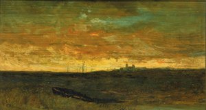 Cena do pôr do sol de Edward Mitchell Bannister