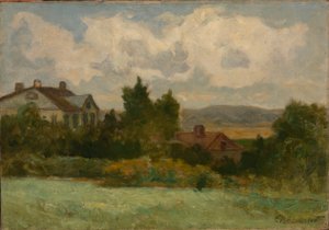 Sem título (casas e árvores) de Edward Mitchell Bannister