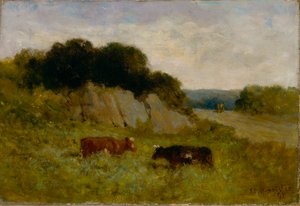 Sem título (paisagem com duas vacas) de Edward Mitchell Bannister