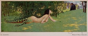Lucertola (metade feminina, meio lagarto verde), 1908