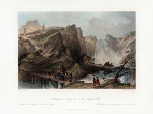 Catarata de Ting-hoo, no lago Tripod, China, c1840.