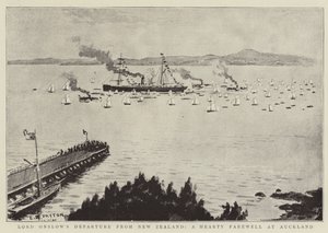 Partida de Lord Onslow da Nova Zelândia, uma calorosa despedida em Auckland de Edward Payton