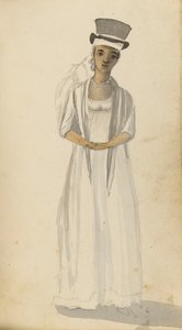 Retrato de uma senhora das Índias Ocidentais, início do século XIX (aguarela) de Edward Pelham Brenton
