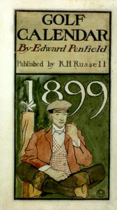 Golfer sentado por clubes, desenhando em aquarelas. (1899?) por Edward Penfield 1866-1925, artista americano. de Edward Penfield