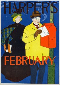Homem com a sua carta de São Valentim de Edward Penfield