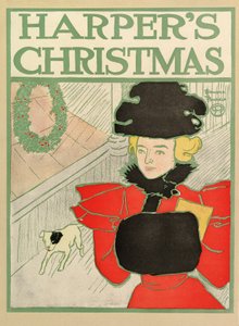 Publicidade de cartazes Harpers New Monthly Magazine, Christmas 1894