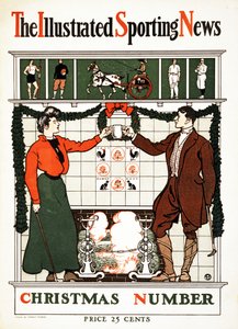 A notícia ilustrada de Sporting, número do Natal, 1900 (litografia de cor) de Edward Penfield