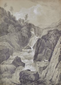 Paisagem com quedas de água