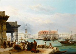 O Mollo do Dogana, Veneza (óleo sobre painel)