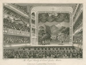 A família real no Covent Garden Theatre, em Londres de Edward Pugh