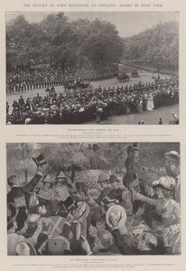 O retorno de Lord Kitchener para a Inglaterra, cenas no Hyde Park de Edward Read