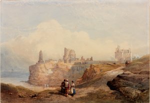 Priorado de Tynemouth (bodycolour e aquarela sobre papel)