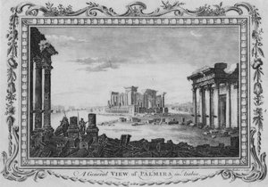 Uma visão geral de Palmira na Arábia, c1770