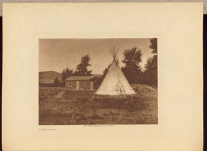 Uma casa Piegan de Edward S. Curtis