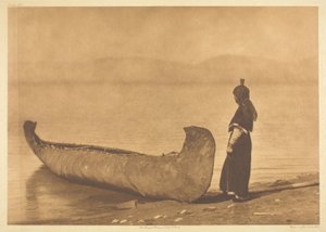 Na margem do lago - Kutenai de Edward S. Curtis