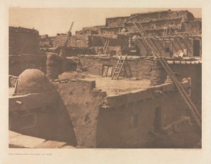 Portfolio XVII, Prato 609: As casas em socalcos de Zuñi de Edward S. Curtis